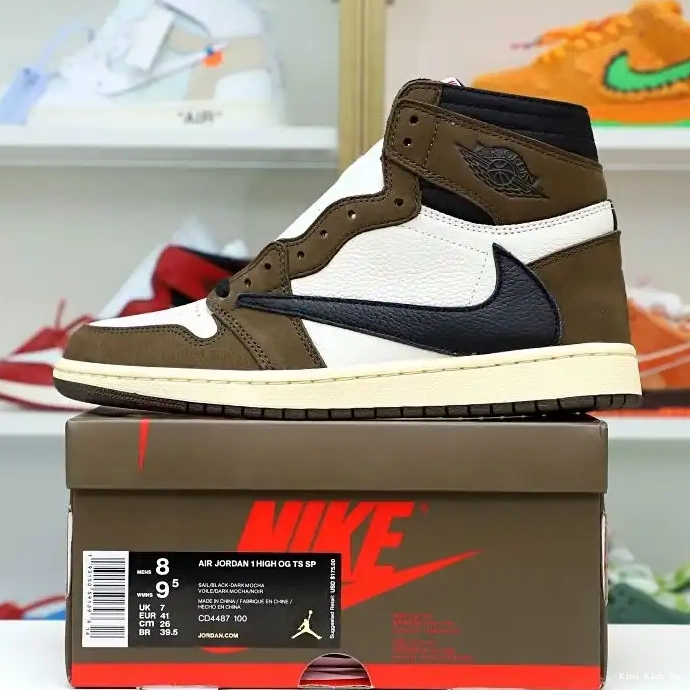 OG HIGH TRAVIS X RETRO 1 JORDAN 'MOCHA' Kimikick AIR SCOTT 0728